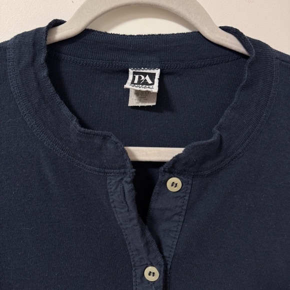 PA Company Boston Unisex Cotton Button Up Long Sleeves Jersey Top Navy OS - Picture 3 of 5